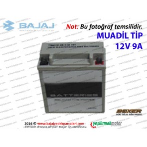 Bajaj Boxer BM150 Aküsü 12V 9A - MUADİL RESİM TEMSİLİDİR