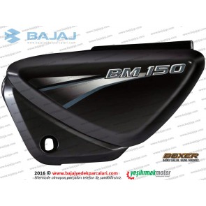 Bajaj Boxer BM150 Yan Panel Sol Kapak - SİYAH