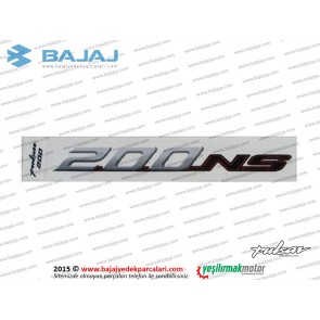 Bajaj Pulsar 200NS Sele Altı Panel 200NS Yazısı - 1 ADET