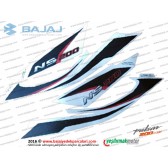 Bajaj Pulsar 200NS Sele Altı Panel Etiket Takımı - BEYAZ