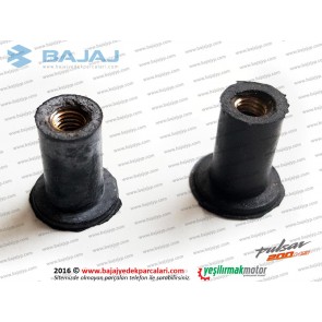 Bajaj Pulsar 200NS Siperlik Camı Somunlu Kauçuk Conta Takımı, Kısa (17mm) - 2'Lİ