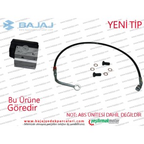Bajaj Pulsar 200NS Fren Hortumu (ABS Ünitesinden Ön Fren Üst Merkeze Giden) (NO:53) - YENİ TİP - EURO4