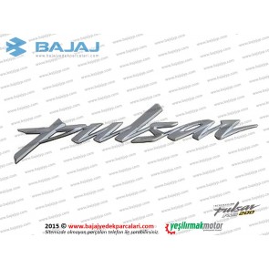 Bajaj Pulsar RS200 Depo Pulsar Yazısı, 1 Adet - GRİ Renk