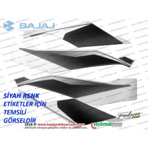Bajaj Pulsar RS200 Far Muhafazasi Etiket Takımı - SİYAH