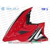 Bajaj Pulsar RS200 Ön Yan Panel, Sol - TİP 1 - KIRMIZ