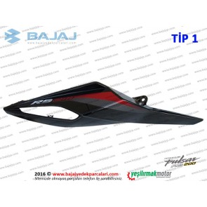 Bajaj Pulsar RS200 Sele Altı Panel, Sağ - TİP 1 - SİYAH - ETİKETSİZDİR