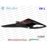 Bajaj Pulsar RS200 Sele Altı Panel, Sol - TİP 1 - SİYAH - ETİKETSİZDİR