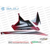 Bajaj Pulsar RS200 Yan Panel Sol Taraf Etiket Takımı - KIRMIZI