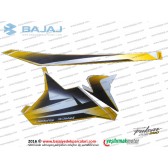 Bajaj Pulsar RS200 Yan Panel Sol Taraf Etiket Takımı - SARI